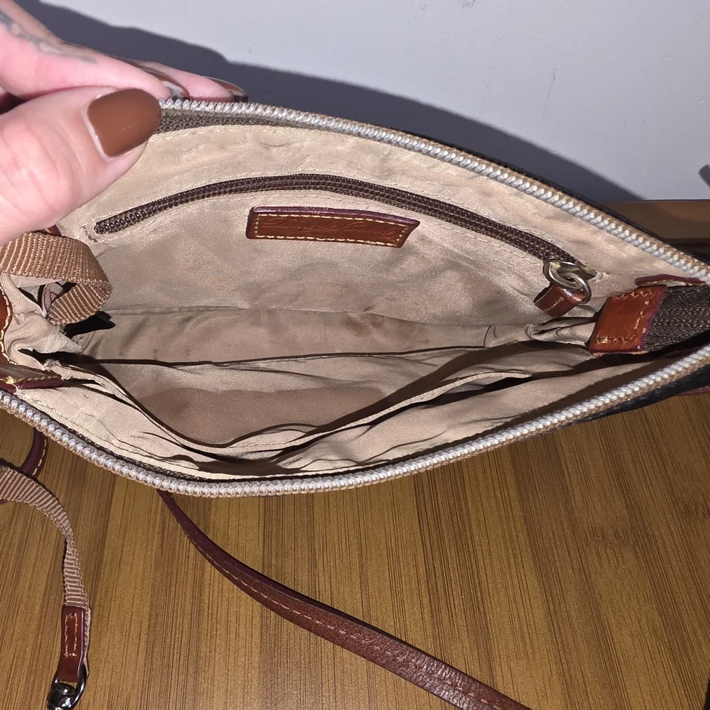 Dooney & Bourke Black and Brown Crossbody Bag - Picture 4 of 6
